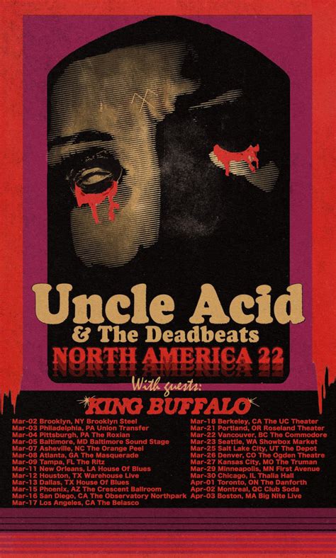 Event Uncle Acid & The Deadbeats - 11/03/2022 - New Orleans - House of Blues - United States