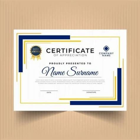 Printed Watermark Certificate Paper, GSM: 120GSM, Size/Dimension: 297(w ...