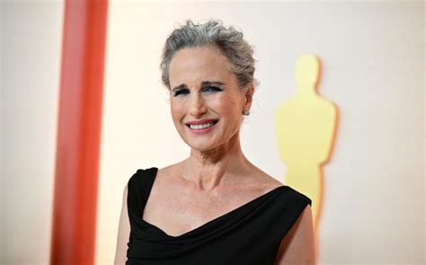 Andie MacDowell looks 'elegant' while embracing grey hair at 2023 Oscars