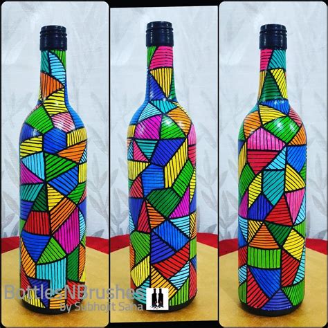 #bottleart simple design for bottle diy | Bottles decoration, Bottle ...