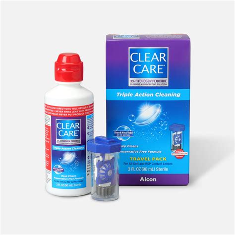 Clear Care Triple Action Cleaning Contact Travel Pack 3 oz