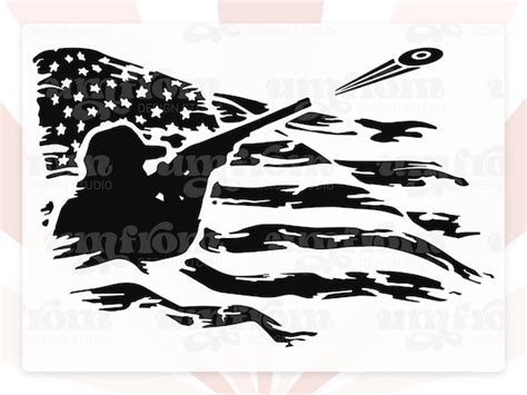 Patriotic Skeet Shooting SVG Trap Shooting Distressed - Etsy