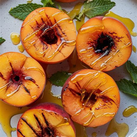 Grilled Peaches with Honey - The Kitchen Community