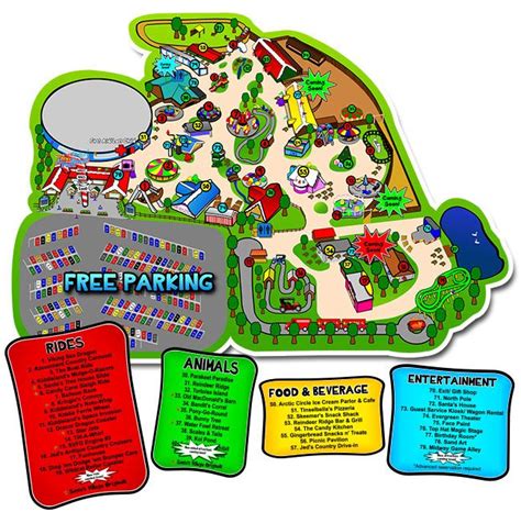 Map | Santa's village, Summer activities, Entertainment food