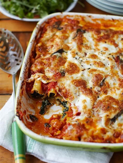 Spinach and ricotta cannelloni | Jamie Oliver pasta recipes | Recipe | Cannelloni recipes ...