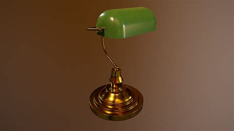 Bankers Desk Lamp 3D - TurboSquid 1950178