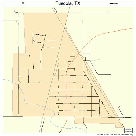 Tuscola Texas Street Map 4874048