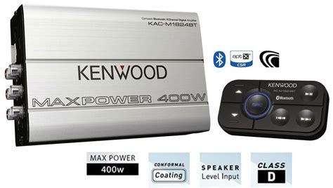 Kenwood KAC-M1824BT Bluetooth 4ch Amplifier • National Auto Sound & Security