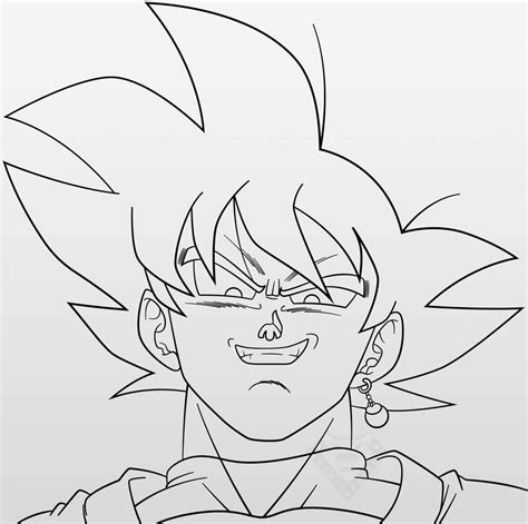 Goku Black #2 (Line-Art) by AubreiPrince on DeviantArt | Dragon ball ...