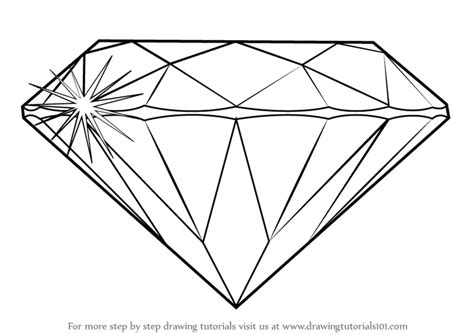 Simple Diamond Line Drawing