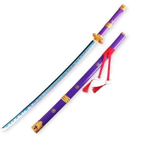 Kenma One Piece Rorono Zoro Yama Enma Purple Wooden Blade Katana for Cosplay 105 Cms Wooden ...