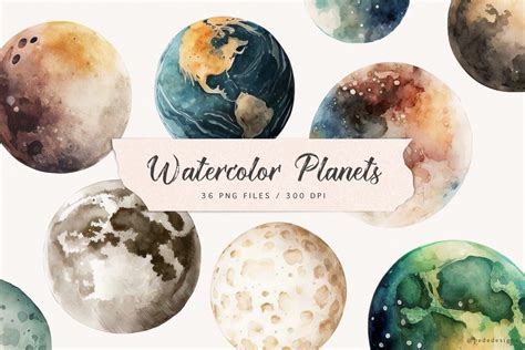 Watercolor Planets | Illustrations ~ Creative Market