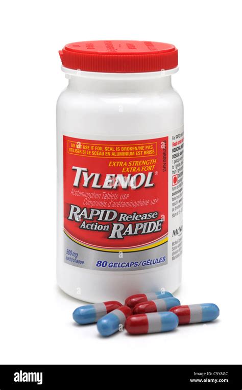 Medication tylenol extra strength capsules Cut Out Stock Images ...