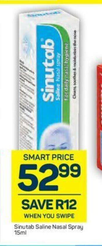 Sinutab Saline Nasal Spray 15ml offer at Pick n Pay