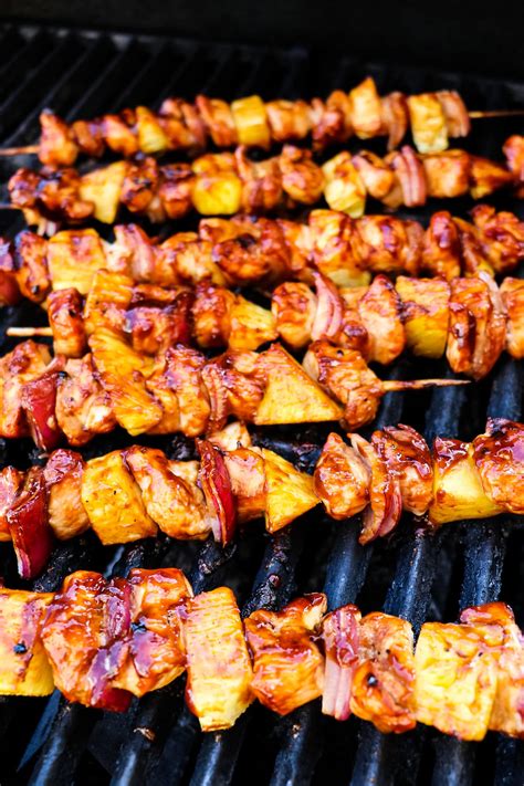 4 Ingredient BBQ Chicken Skewers Recipe | Delightful E Made