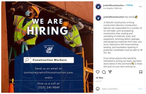 Hiring & Recruiting Ad Examples: Construction | Team Engine