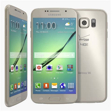 Samsung Galaxy S6 Gold 3D Model 3D Model $19 - .3ds .c4d .ma .obj .max ...