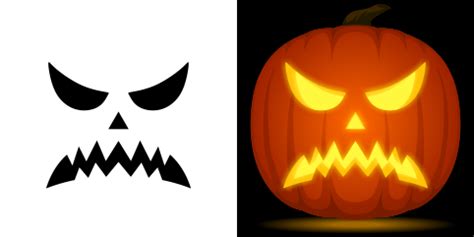 Free Angry Pumpkin Stencil