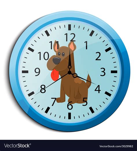 Funny cartoon clock for kids Royalty Free Vector Image