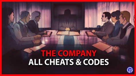 The Company Cheats & Cheat Codes (2023) - Gamer Tweak