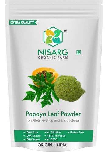 Papaya Leaf Powder 200gm at 189.00 INR in Bhavnagar | Nisarg Organic Farm