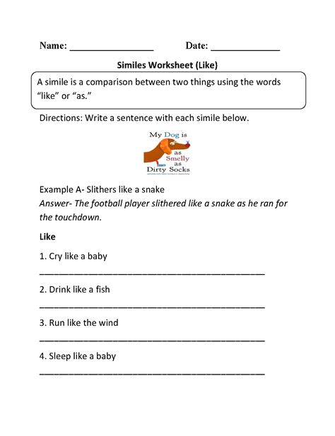 Englishlinx.com | Similes Worksheets