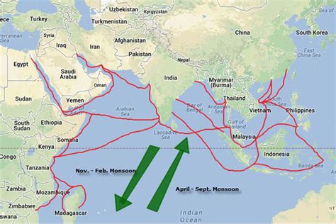 Indian Ocean Trade Routes - Asian History