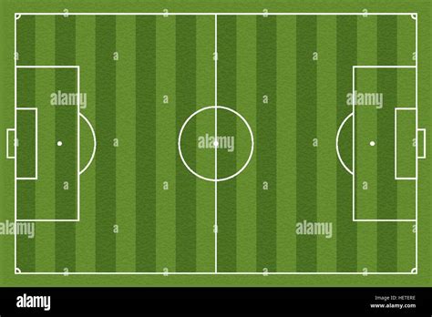 Soccer field, vector illustration. Football field with lines and areas. Marking the football ...