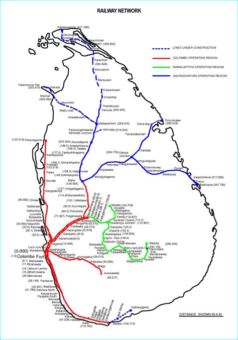 Sri Lanka Railway Map | Map | Pinterest | Sri lanka, Travel and Places