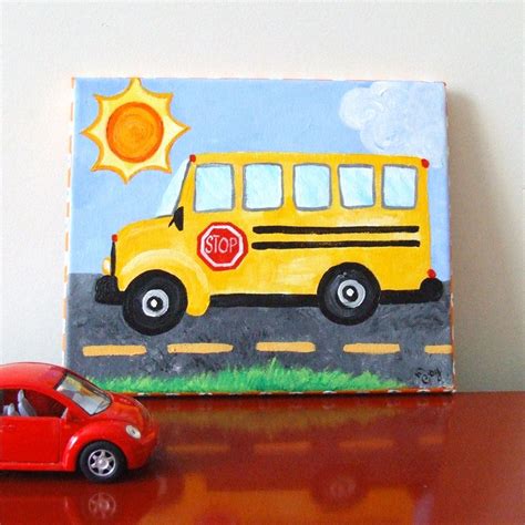 school bus painting - Google Search (With images) | Art for kids, Kindergarten art, Original ...