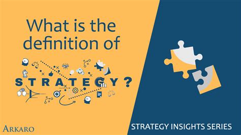 What is the definition of strategy? - Arkaro