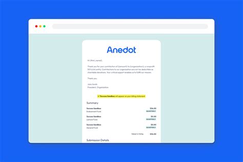 Donation Receipt Template Best Practices | Anedot