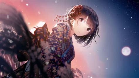 Anime Girl Kimono UHD 4K Wallpaper - Pixelz.cc