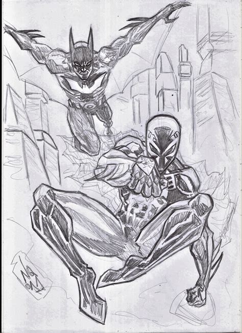 [Fan Art] Batman Beyond and Spider-man 2099 by Nic011 : r/DCcomics