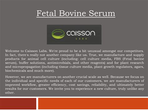 caissonlabs - Fetal Bovine Serum - Page 6 - Created with Publitas.com