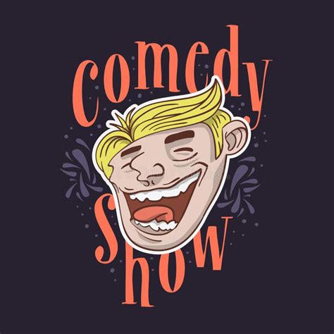 Comedy Show Logo With A Smiling Laughing Face Vector Image. Stock ...