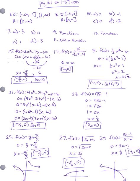 Answer Key Precalculus Worksheets With Answers / Gebhard Curt Precalc Notes - Higgins getting ...