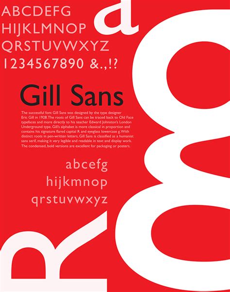 Gill Sans Poster :: Behance