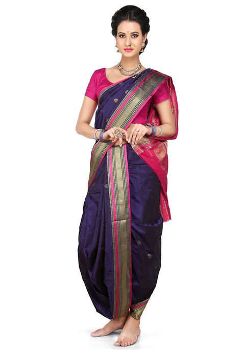 Nauvari Sarees - 9 Yards Saree From Maharashtra | Utsavpedia