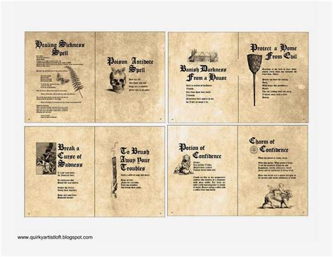 spell book pages printable - Doreatha Pence