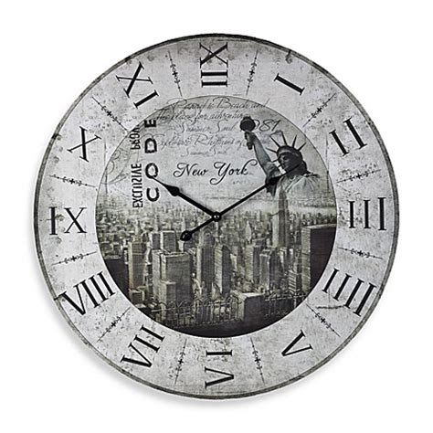 New York New York Wall Clock - Bed Bath & Beyond