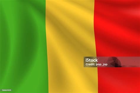 Flag Of Mali Malian Flag Vector Flag Background Stock Illustration ...