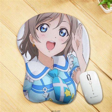 Watanabe You Mouse Pad Love Live Sunshine Anime Mouse Pad 3D Oppai Breast Mouse Pads - ACG.RE