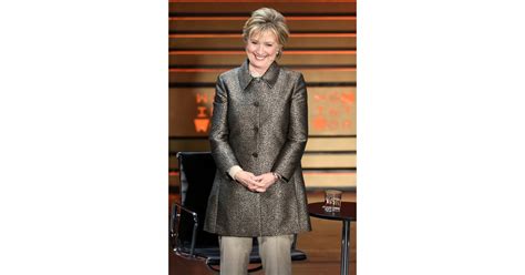 Hillary Wearing a Metallic Jacket at the Women in the World Summit ...