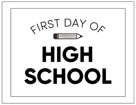 instant download First day of school sign FDS 9th 7th high school 8th 12th 11th 10th NO DATE ...