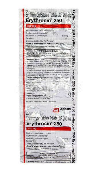 Erythrocin 250mg Tablet 10'S - Buy Medicines online at Best Price from Netmeds.com