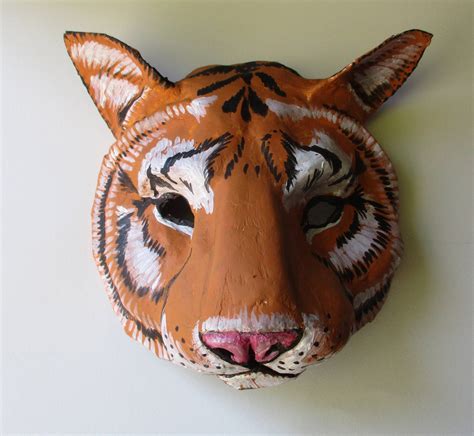 Bengal Tiger Mask Unique Mask Animal Mask Paper Mache - Etsy