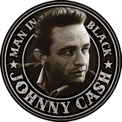 Wholesale Metal Sign - Johnny Cash - Man in Black Round