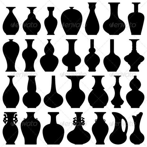 Flower Pot Pottery Vase in Silhouette Black | Vase shapes, Pottery vase ...