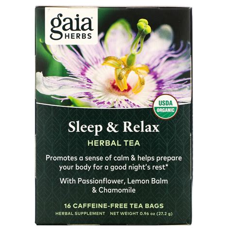 Gaia Herbs, Herbal Tea, Sleep & Relax, Caffeine-Free, 16 Tea Bags, 0.96 oz (27.2 g) - iHerb